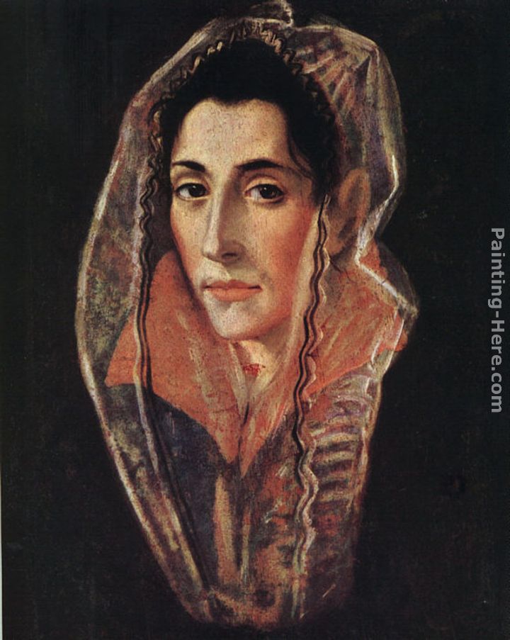Female Portrait painting - El Greco Female Portrait art painting